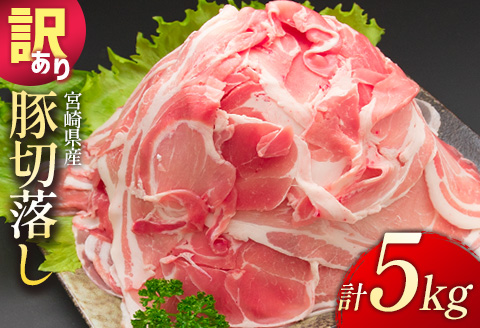 ＜配送月が選べる!!＞「訳あり」宮崎県産 豚切落し 5kg 2026年3月にお届け【C325-2506-202603】