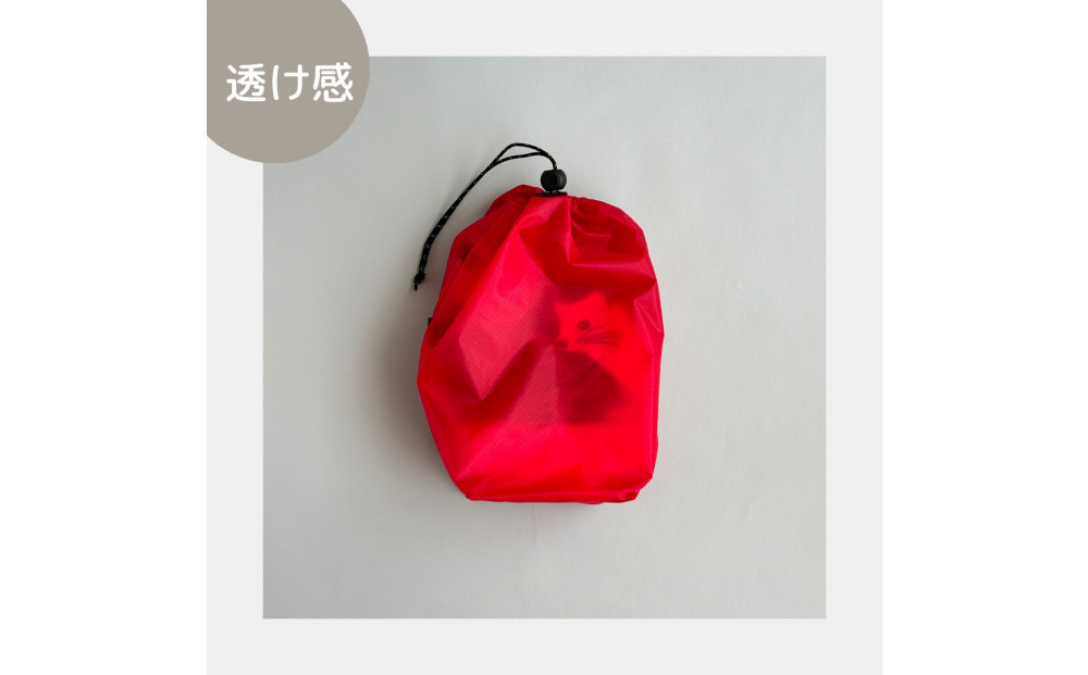 【S 1.5L・赤】　キャンプで大活躍！トイレットペーパーホルダー 小さめナイロン巾着袋 シンプル巾着