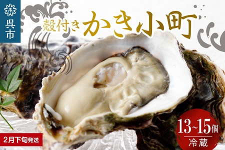 【2026年2月下旬発送】宮原水産 かき小町 殻付き 13～15個 冷蔵 国産 広島県産 牡蠣 かき 生かき 生牡蠣 お取り寄せ 送料無料 広島県 呉市 ku005-012-02-3-25