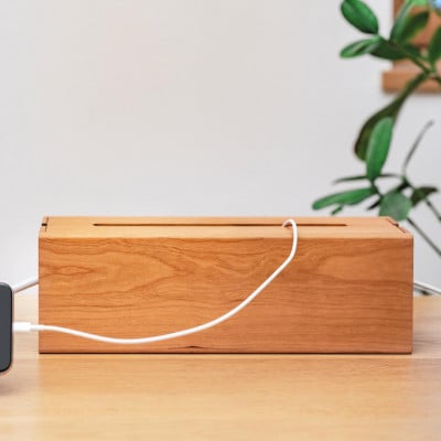 ケーブルボックス(小)(チェリー)_05515【1687617】