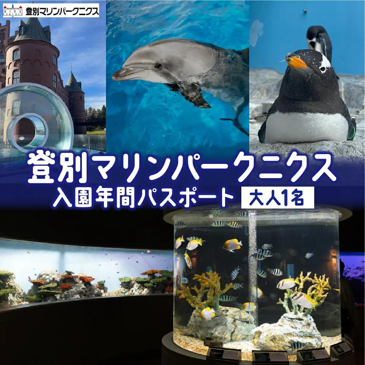 登別マリンパークニクス 入場券年間パスポート 大人 1名 【 チケット 北海道 観光 旅行 体験 パーク 入場券 入園券 割引 北海道 水族館 動物園 イルカ アシカ ペンギン パレード】mr-0896