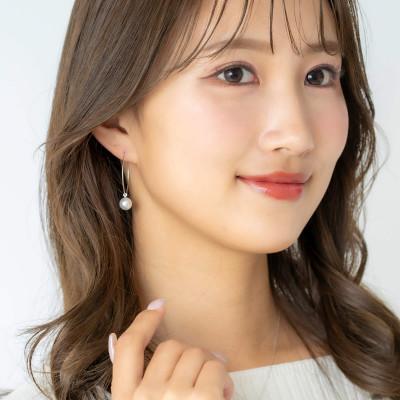 ふるさと納税 神戸市 無調色 アコヤパール 7.5mm K10 ホワイトゴールド フープピアス 外径30mm |  | 02