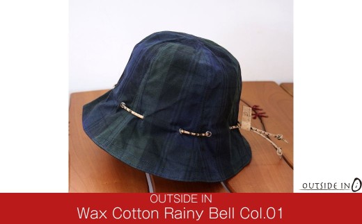Wax Cotton Rainy Bell Col.01 Black Watch（グリーンチェック） 帽子 ベルハット フリーサイズ キャンプ用品 アウトドア用品 [OUTSIDE IN]【020S101】