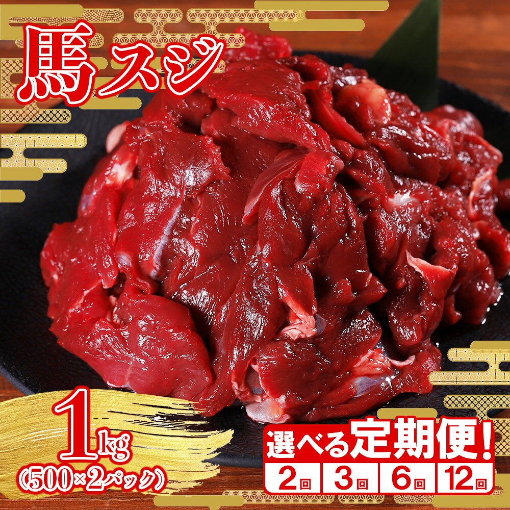 【ふるさと納税】 定期便 馬すじ 1kg (500g×2パック) 馬肉 すじ肉 馬スジ 煮込み カレー おでん 大容量 小分け 熊本県