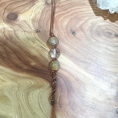 ふるさと納税 高石市 天然石ルチルクォーツ×水晶ストラップ |  | 03