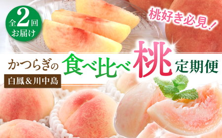 桃好き必見！かつらぎの自慢の桃 白鳳＆川中島 食べ比べセット 各約2kg ～全2回お届け～/ 和歌山県 かつらぎ町 定期便 桃 もも 果物 フルーツ 2回【BK-kgr041】