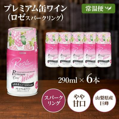 ふるさと納税 笛吹市 プレミアム缶ワイン ロゼスパークリング 290ml×6本入 モンデ酒造 山梨県 笛吹市 |  | 03