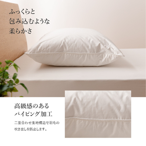 枕 新プレミアムダウン まくら 大判(1個)ピロケース付き(1枚)  枕