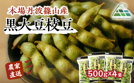 【令和7年産 2025年10月中旬以降順次発送】丹波篠山産黒大豆枝豆500g×4袋 BE05 プレミアム枝豆 日本三大枝豆　丹波篠山黒枝豆 大粒 丹波 黒豆 丹波黒 黒大豆 濃厚 美味しい 旬 ご当地 お取り寄せ グルメ 兵庫県 丹波篠山市