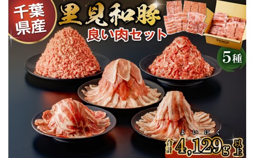 房総ブランド豚　里見和豚　４kg以上　小分け５種　計37パック　 mi0017-0004