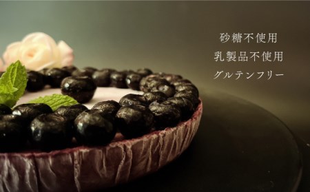 植物性100％ Vegan Raw Cake Blueberry（ブルーベリー／Lサイズ）☆お砂糖☆小麦粉☆乳製品不使用のスイーツ ヴィーガンローケーキ 吉野ヶ里町/Dondonyokunaru [F
