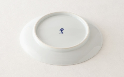 源右衛門窯 赤絵更紗唐花紋 皿 No.3 紫 器 食器 ケーキ皿 飾