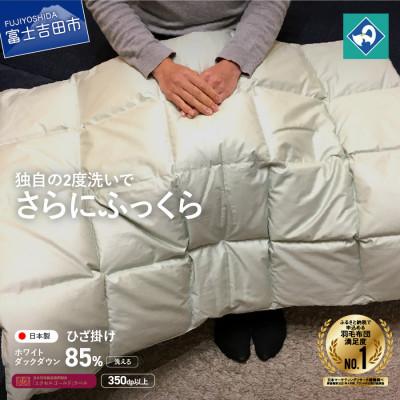 ふるさと納税 富士吉田市 羽毛ひざ掛け 75×100cm ライトグリーン ブランケット 日本製 国産 【創業100年】