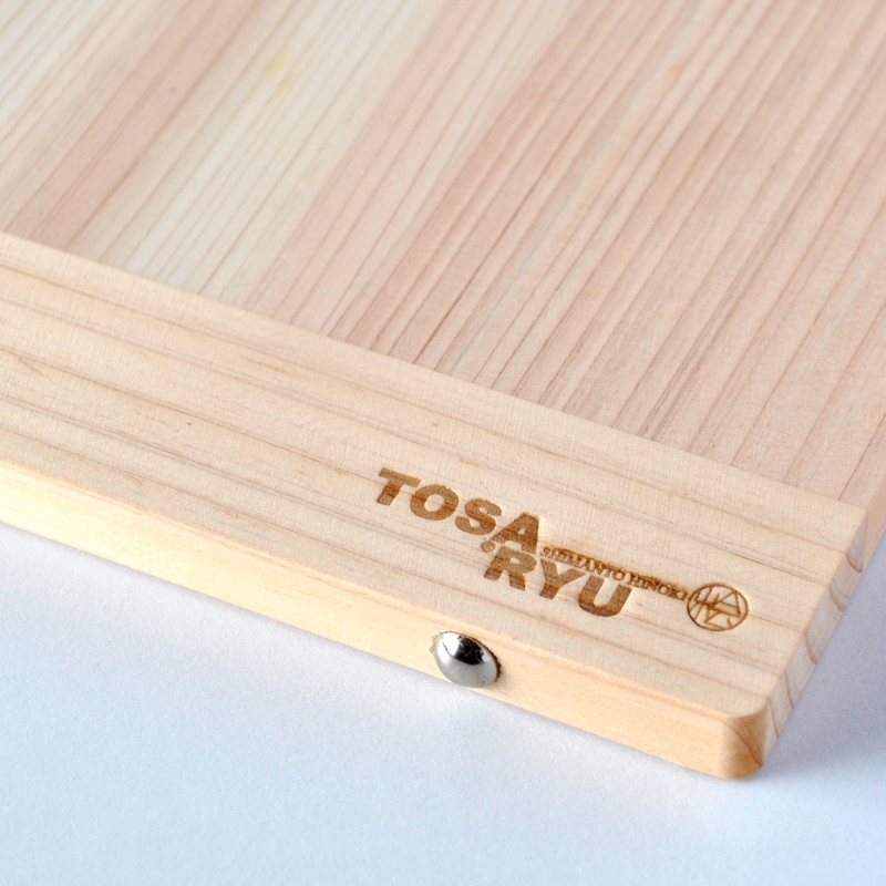 薄型スタンド付きまな板 Mサイズ TR113 ひのき まな板 スタンド 付き 四万十 檜 桧 ヒノキ 桜 ステンレス ニッケル 手軽 集成加工 加工 包丁 サイズ S M 土佐龍 日用品 調理 料理 