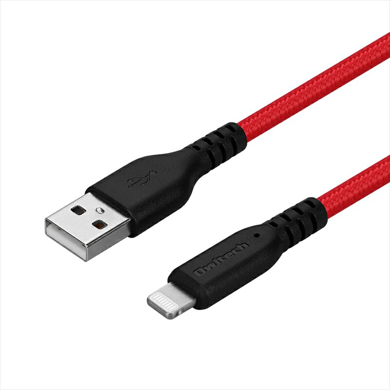 【ふるさと納税】 Owltech(オウルテック) 断線に強く柔らかい Lightningケーブル 1.5m ブラックレッド OWL-CBA4LA15-BKRE 【iPhone ipad 充電ケーブル ライトニング ケーブル 家電 ガジェット 海老名市 】