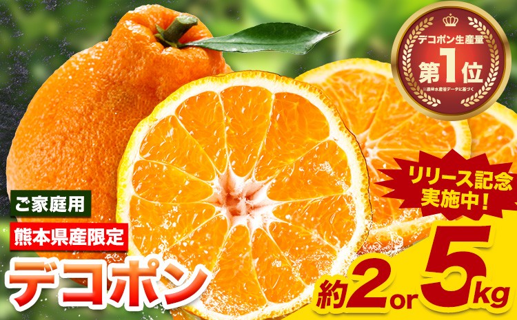 
                  先行予約 デコポン ご家庭用 デコポン 約 2 or 5kg 前後 (約12-24玉前後) 糖度13度以上 訳あり デコポン 《2026年2月上旬-4月末頃出荷》 個別光センサー選果 みかん 柑橘 フルーツ 旬 不知火 でこぽん 期間限定 厳選
                