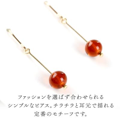 ふるさと納税 秋田市 一粒ピアス 【ミディアムトパーズ】|15_shc-020101b |  | 02