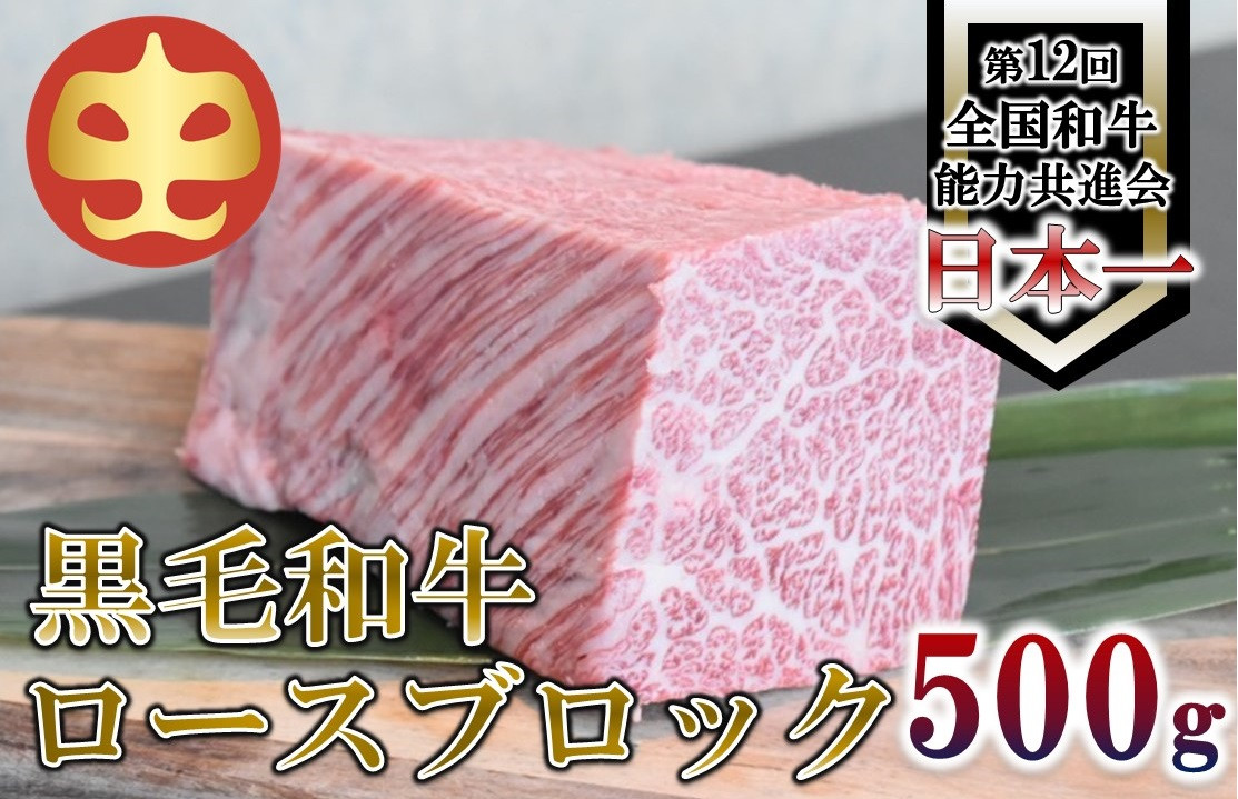 
【うしの中山】 黒毛和牛 ロースブロック　500ｇ
