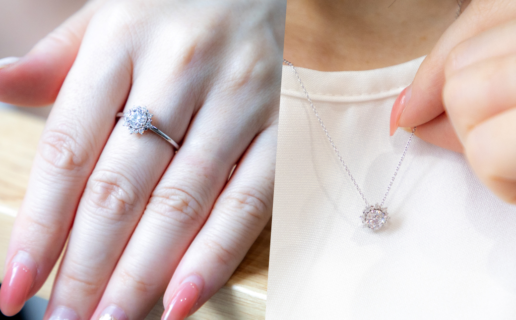 pt900 ダイヤモンドリング  & ダイヤモンドネックレス （RP-MR1202-MN770）【リズプラス】｜ ダイヤ ダイヤモンド プラチナ  ネックレス ペンダント ジュエリー アクセサリー セ