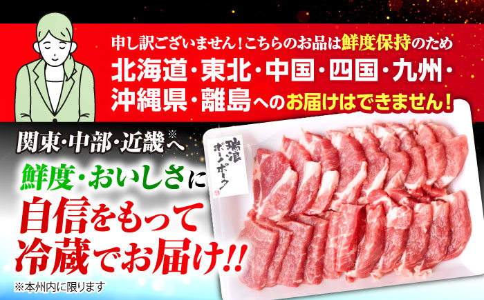 【3回定期便】 ※冷蔵配送/地域限定※ 岐阜県産 豚 瑞浪ボーノポーク 焼肉 1kg 食べ比べセット (ロース・肩ロース・バラ) 瑞浪市 / きなぁた瑞浪 [AZCI056]