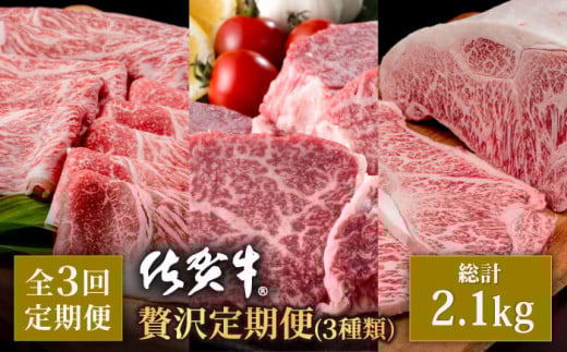 【肉のプロが厳選！】【全3回】佐賀牛 贅沢 定期便【株式会社いろは精肉店】 [IAG074]