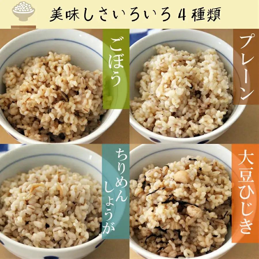 【3回定期便】GABA玄米もち麦ごはん4種セット（12パック）【玄米 GABA玄米 GABAライス もち麦 ごはん ライス 麦 大麦 雑穀 お米 こめセット 3回 定期便 備蓄 非常食 スーパー食材 