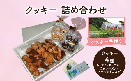 クッキー 4種セット セサミ マーブル ラムレーズン アーモンドココア