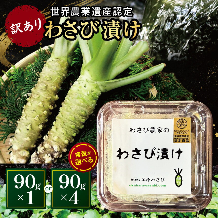 【ふるさと納税】 訳あり わさび 本わさび 山葵 わさび漬 刺身 そば わさび丼 薬味 伊豆 西伊豆 【世界農業遺産認定】訳あり 西伊豆町の本わさび・わさびづけセット 【12月・1月除く】