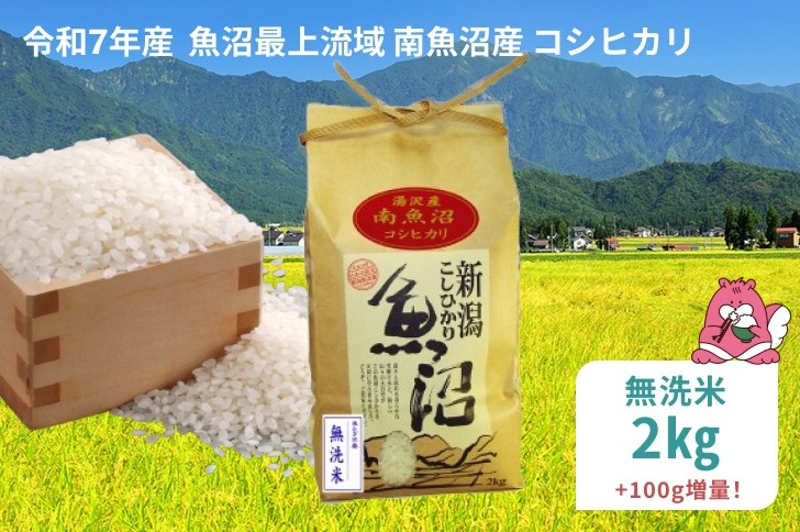 
            令和7年産 2kg〈無洗米〉 魚沼最上流域 南魚沼産 コシヒカリ 精米したてのお米をお届け 【湯沢産 コシヒカリ】
          