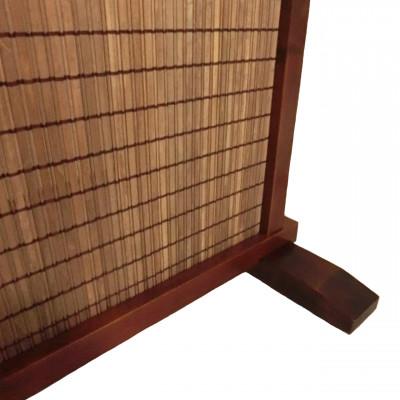 ふるさと納税 富田林市 土肥家具工芸の衝立 木簾108x90タイプ ブラウンxダークブラウン 天然木無垢材のインテリア家具 |  | 03