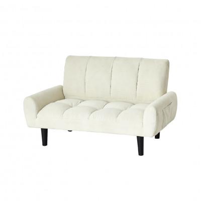 ふるさと納税 海南市 2Pコーデュロイソファー　2人掛け　ポケット付き　ミルキーホワイト　白 |  | 01
