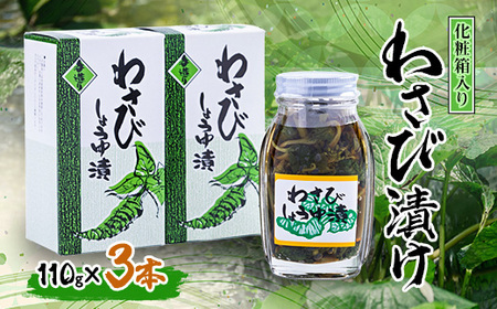 わさび漬け 110g×3本(化粧箱入り)【配送不可地域：離島】【1259736】