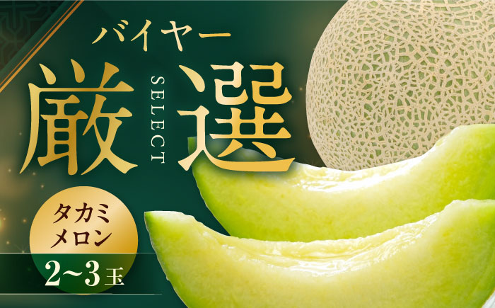 【先行予約】【6月中旬から順次発送】　タカミメロン 2から3玉　愛媛県大洲市/西山青果　 [AGAR022]
