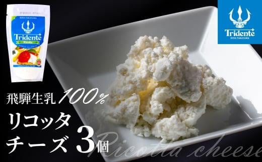 
            飛騨生乳100％ リコッタチーズ ３個（1個100g）| リコッタ 冷蔵 サラダ お菓子 前菜 サラダ 新鮮 生乳 国産 乳製品 無添加 飛騨高山 トリデンテ リアライン LF009
          