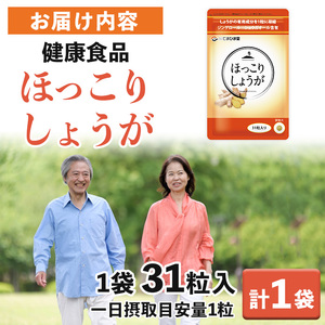 No.1295 ほっこりしょうが(1袋 31粒入り)  鹿児島 日置市 健康食品 加工食品 サプリ サプリメント 栄養バランス 食生活 安心安全 定期便 頒布会 【てまひま堂】
