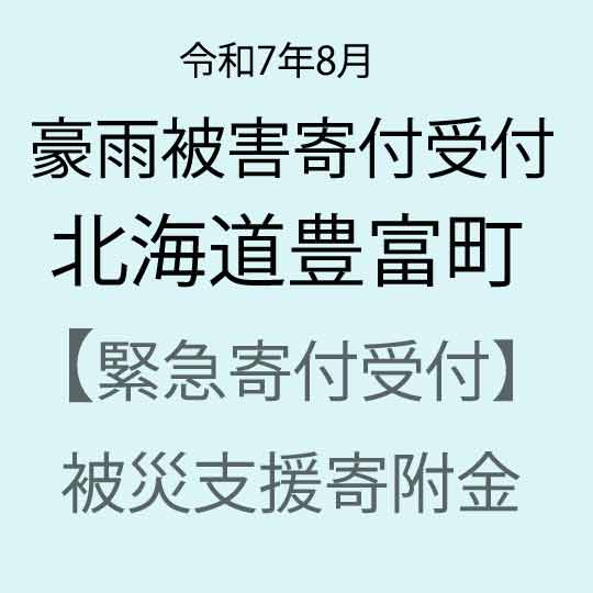 【ふるさと納税】【令和7年8月豪雨被害支援緊急寄附受付】北海道豊富町災害応援寄附金（返礼品はありません）