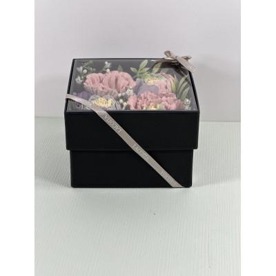 ふるさと納税 直方市 漆喰の花ラコッタ「ボックスアレンジ」ブラック |  | 02