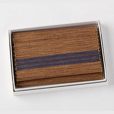 ふるさと納税 大山崎町 「手織りつづれ」カードケース(柿渋染め) |  | 03