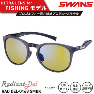 サングラス SWANS スポーツモデル スワンズRAD DEL-0168 ﾍﾝｺｳ ﾏﾙﾁ SMBK