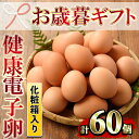 【ふるさと納税】＜2024年お歳暮ギフト＞鹿児島県産！健康電子卵(計60個・10個入り×6P) 国産 九州産 たまご タマゴ 玉子 生たまご 親鳥 親鶏 新鮮 鶏卵 常温 小分け パック 朝ごはん おかず 割れ保障 安心 安全【峯元養鶏】