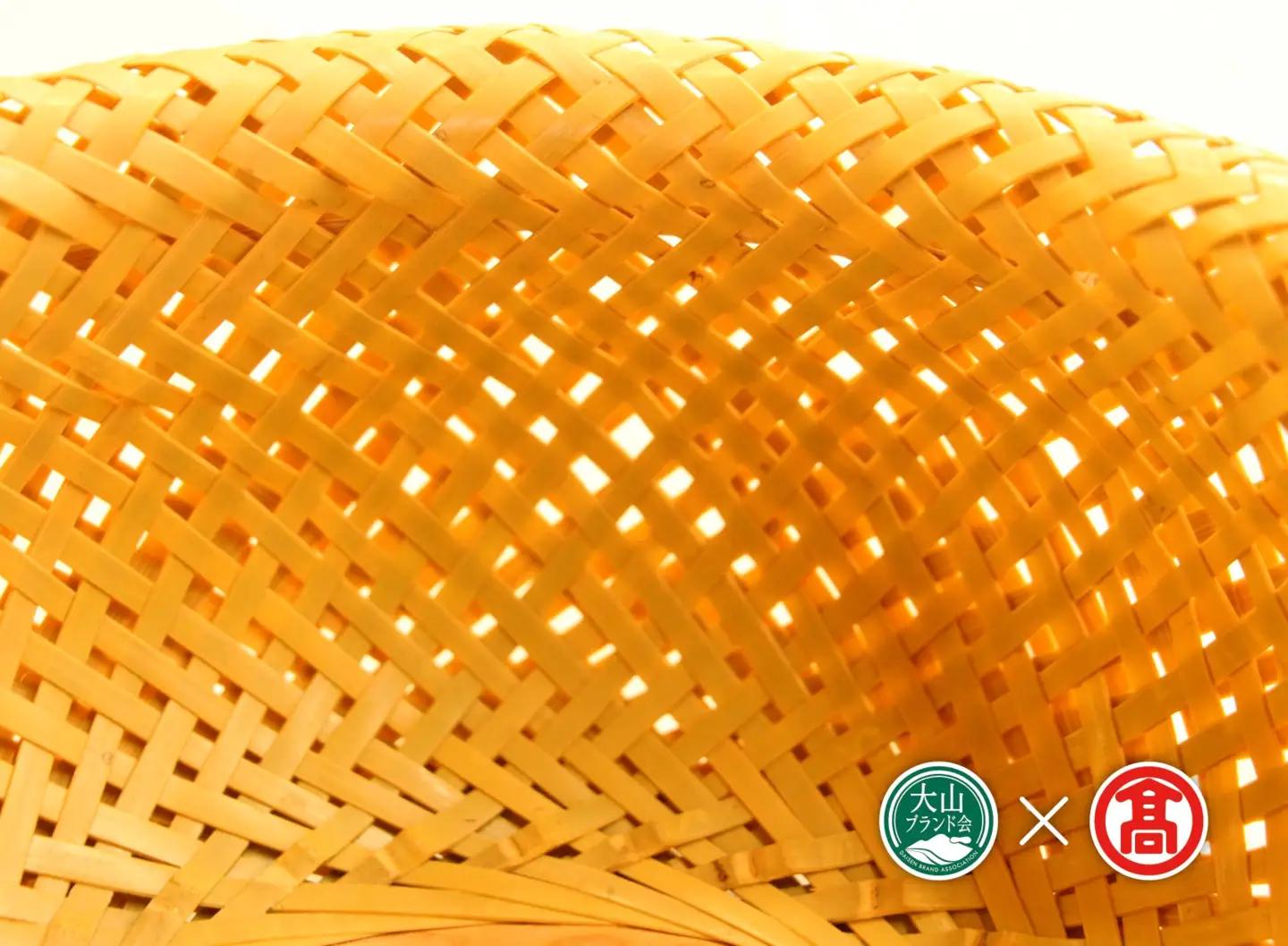DX1 生気basketry-works 竹と木の卓上かご「ふくら」（大山ブランド会）