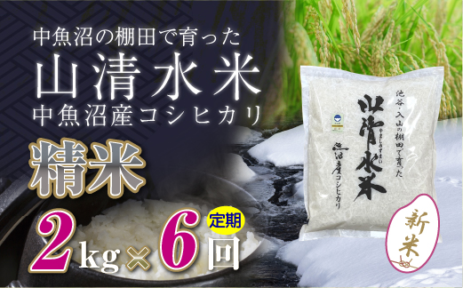 【令和8年産 新米】 【定期便／全6回】精米2kg　新潟県魚沼産コシヒカリ「山清水米」十日町市 米