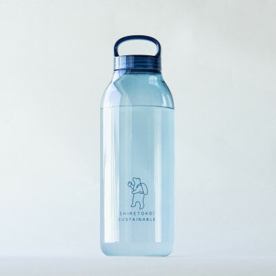 【ふるさと納税】知床トコさん　ウォーターボトル　ブルー　950ml×1本　常温で水が飲める 耐熱マイボトル【配送不可地域：離島・沖縄県】【1629194】