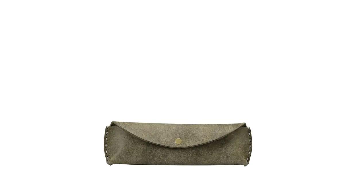 豊岡財布 haaki Leather ペンケース HLC502 グリージオ / 筆記具入れ 革 革小物 プエブロレザー 手縫いのステッチ ハンドメイド シンプル デザイン 無地 KOMOREBI 木和