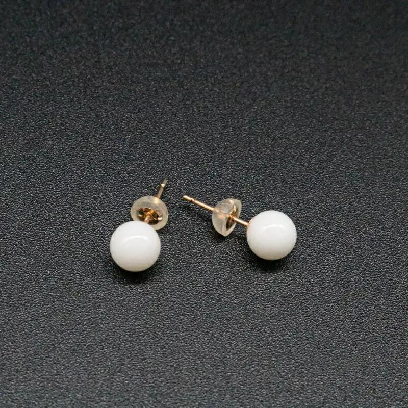 【サンゴ】白サンゴピアス