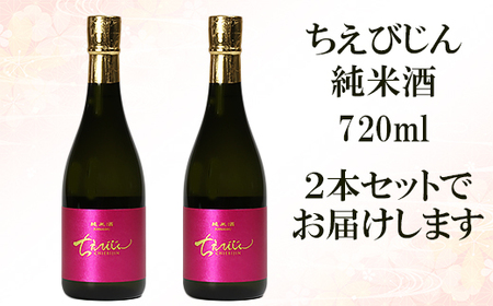 日本酒 純米酒 ちえびじん 720ml 2本セット【中野酒造】 世界一 受賞 日本酒 ＜110-001＞