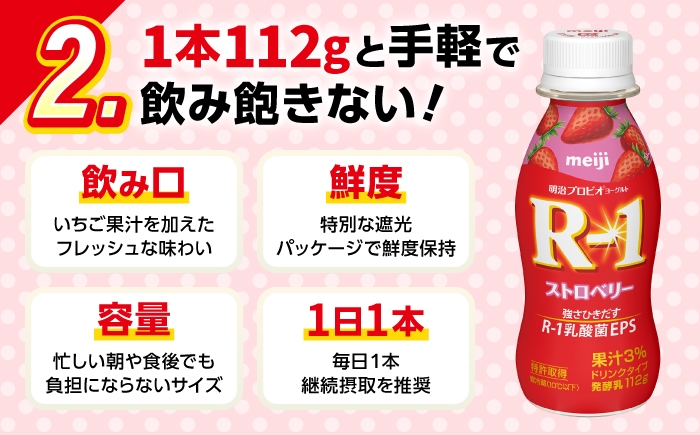 明治プロビオヨーグルト R-1 ドリンク ストロベリーの定期便！