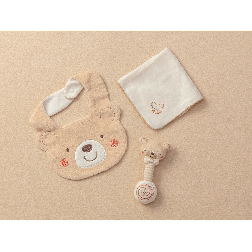 【ふるさと納税】スタイ＆にぎにぎ＆ハンカチセット（くま）TAK108 | ベビー 日用品 人気 おすすめ 送料無料