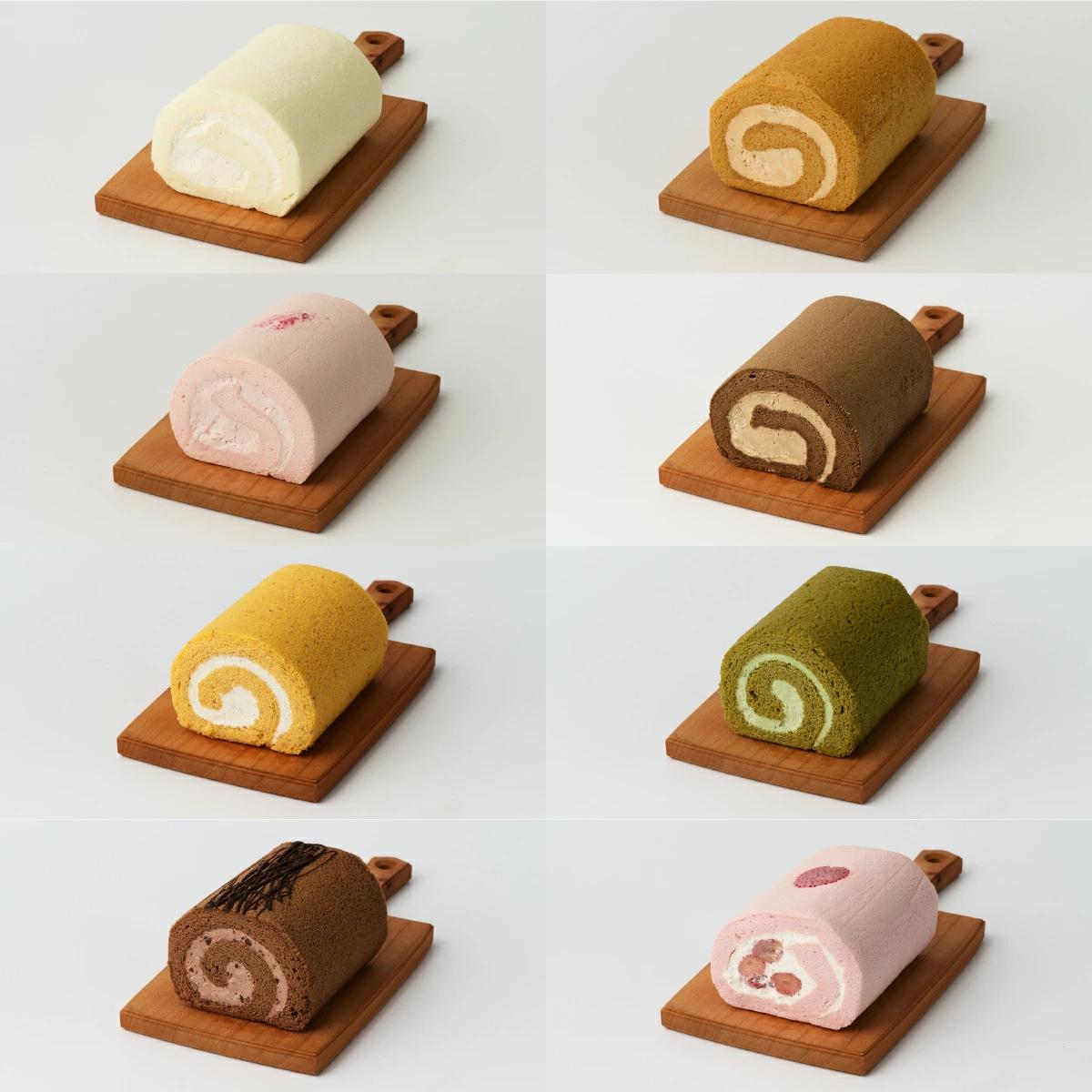 【定期便4回】プレミアム米粉ロールケーキ 8種セット【グルテンフリー 保存料不使用 贈り物 お歳暮 お中元 お祝】(H053325)