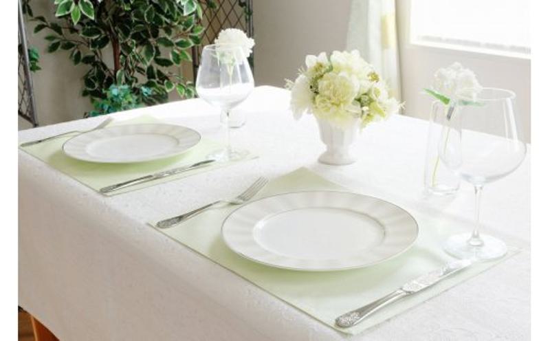 拭き取れるランチョンマット（ライトグリーン)